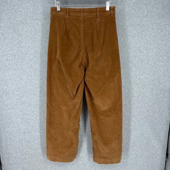 Everlane Corduroy Wide Leg Pant Size 4 Camel Brown Tan Cropped High Rise Casual - Picture 4 of 14